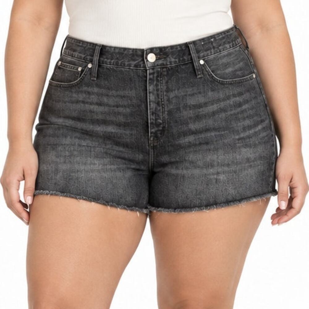 Madewell Black Denim Button Fly Shorts Size 37